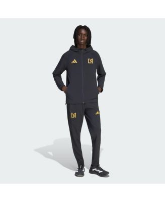 Men's Black LAFC Tiro Travel Full-Zip Hooded Windbreaker