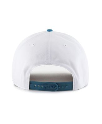 Men's White/Teal NFL Multi-Team Throwback Dueling Logos Adjustable Hitch Hat
