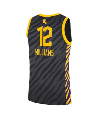 Men's & Women's Mikaylah Williams Anthracite LSU Tigers Replica Basketball Jersey