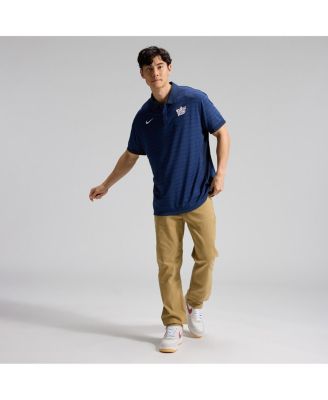 Men's Navy USA Baseball 2026 World Baseball Classic Victory Striped Dri-FIT Polo Shirt