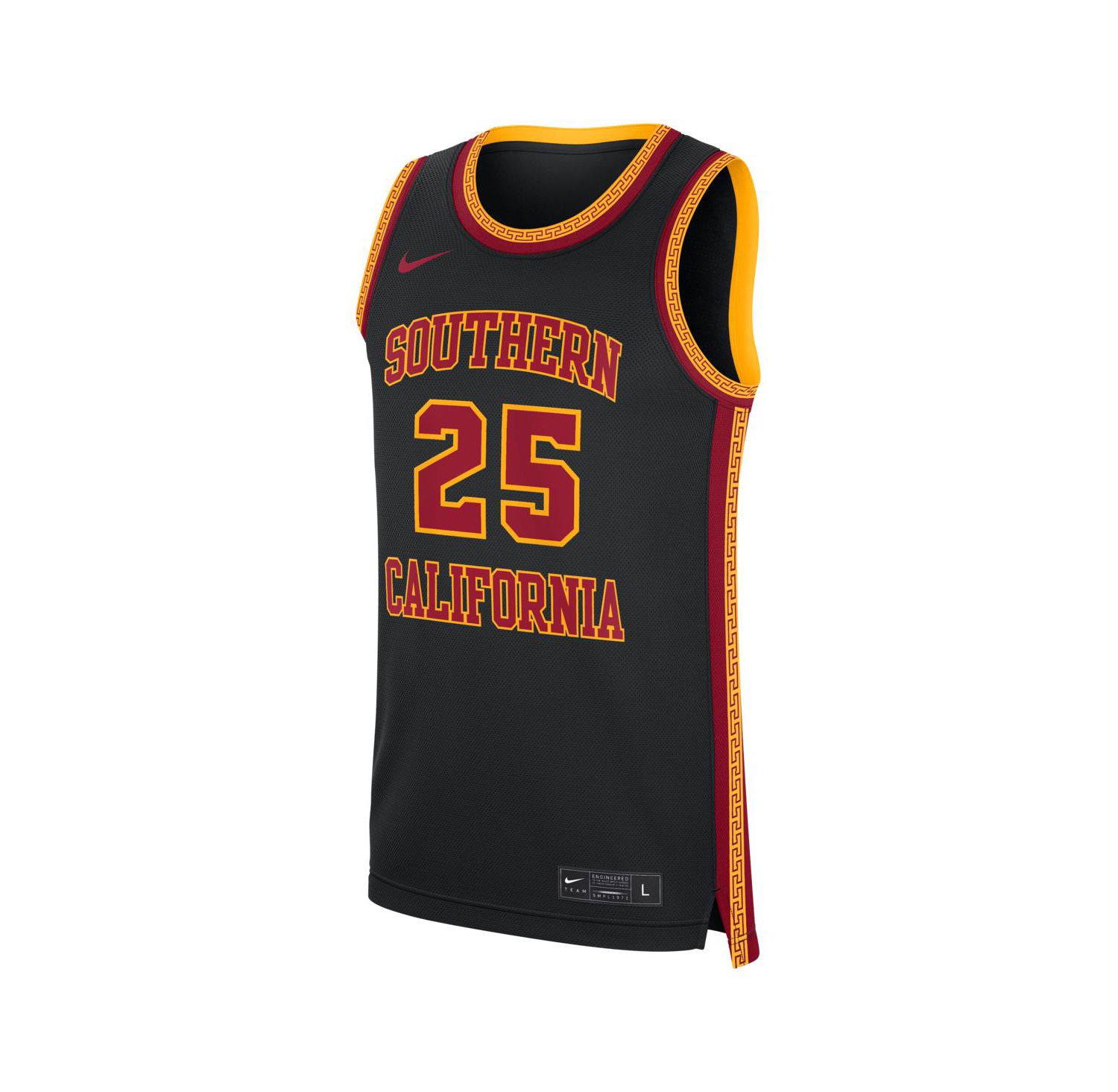 Men's 25 Black USC Trojans Alternate Replica Basketball Jersey