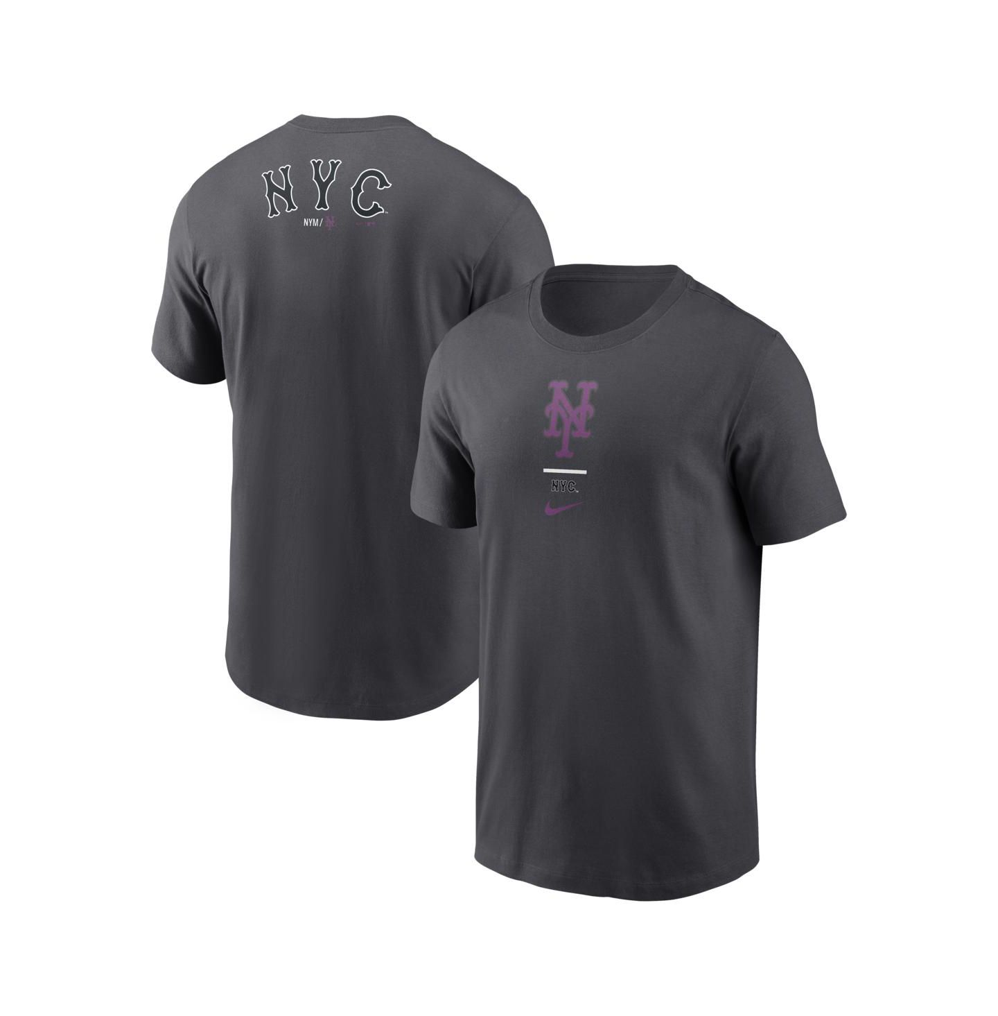 Мужская футболка Nike Anthracite New York Mets City Connect 2-Hit — фото 1
