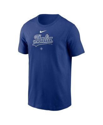 Men's Royal Italy Baseball 2026 World Baseball Classic Wordmark T-Shirt