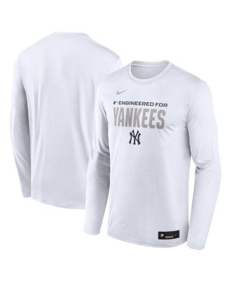 Men's White New York Yankees Authentic Collection Legend Dri-FIT Long Sleeve T-Shirt
