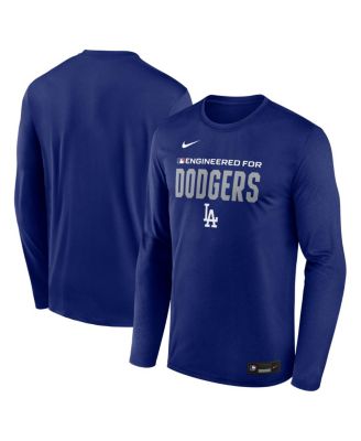 Men's Royal Los Angeles Dodgers Authentic Collection Legend Dri-FIT Long Sleeve T-Shirt