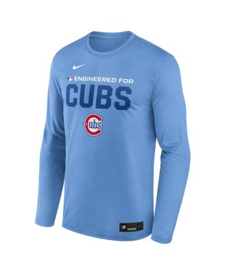 Men's Light Blue Chicago Cubs Authentic Collection Legend Dri-FIT Long Sleeve T-Shirt