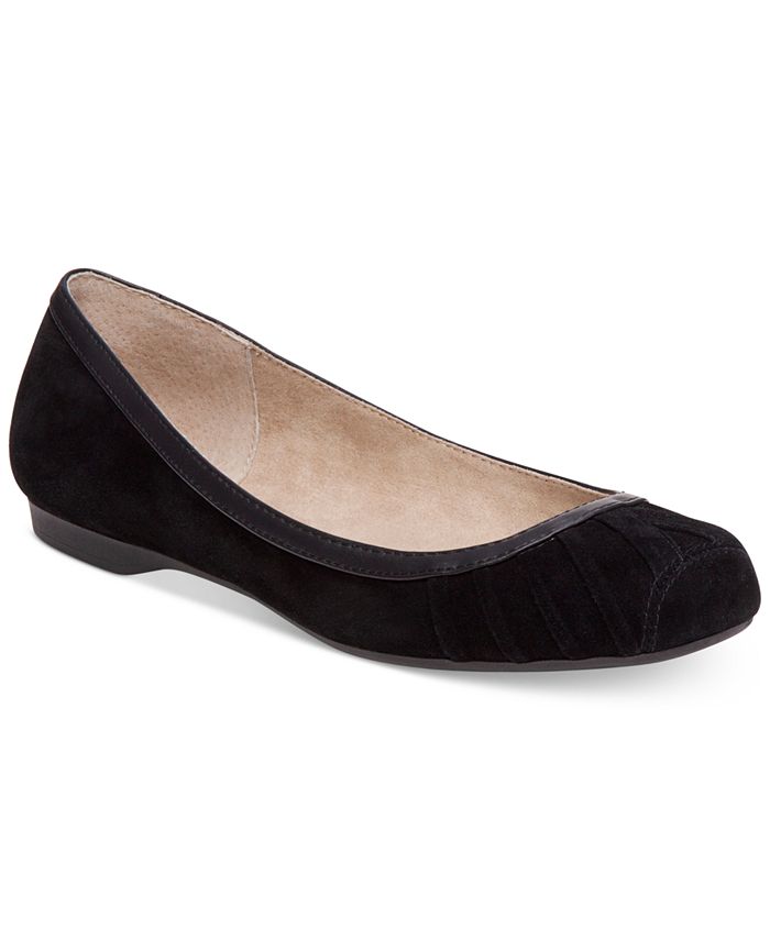Jessica Simpson Merlie Ruched Square-Toe Flats - Macy's