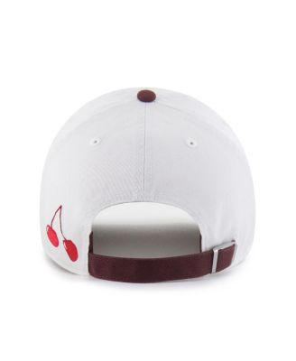  Women's Stone/Burgundy Chicago Cubs Love Letter Clean Up Adjustable Hat