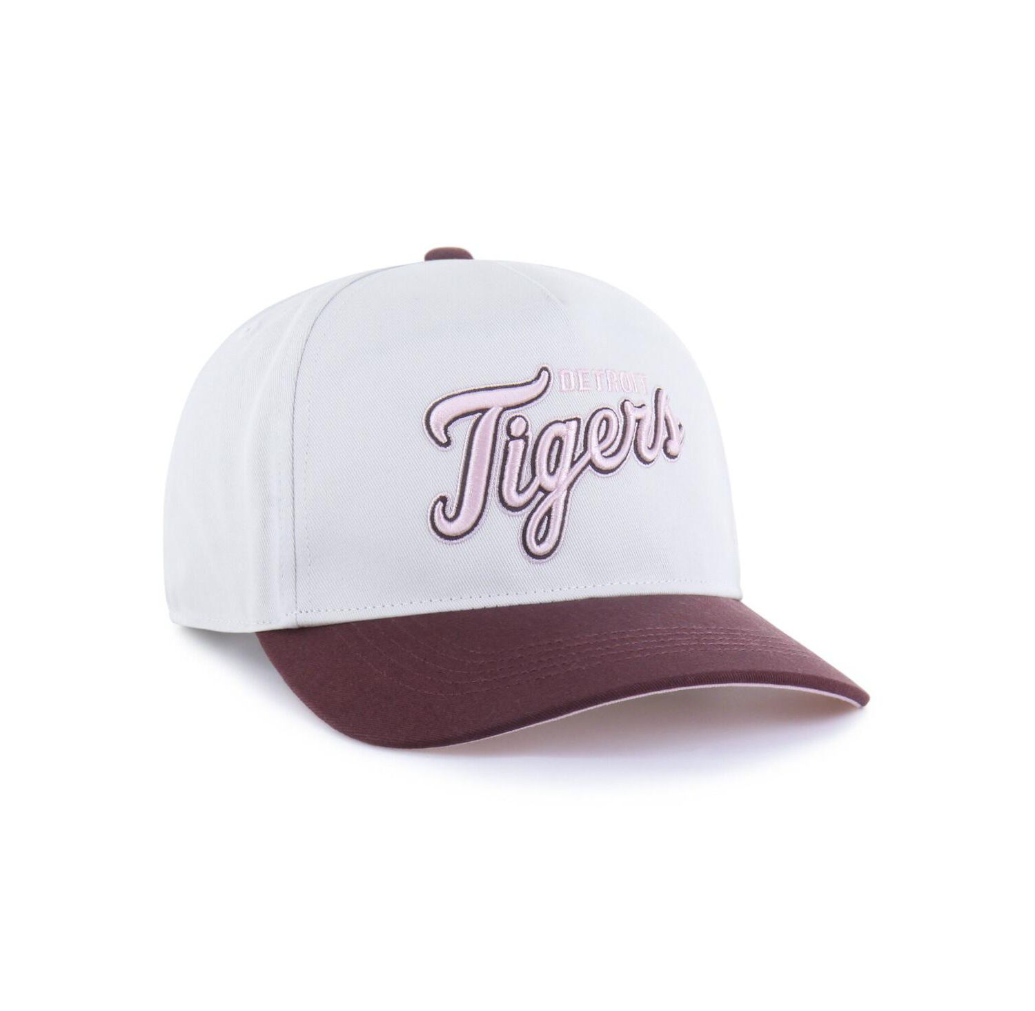 Women's Stone/Burgundy Detroit Tigers Love Letter Adjustable Hitch Hat