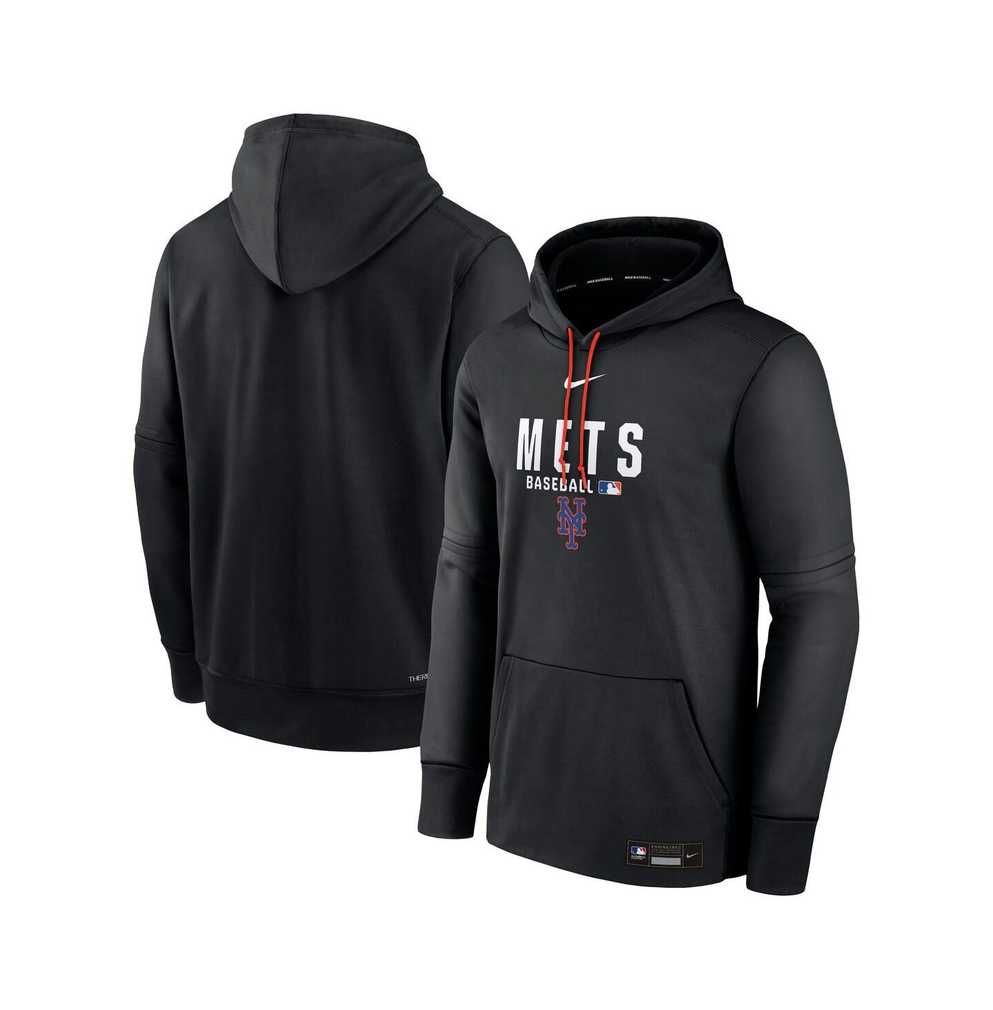 Мужское худи Nike Black New York Mets Authentic Collection Therma-FIT — фото 1
