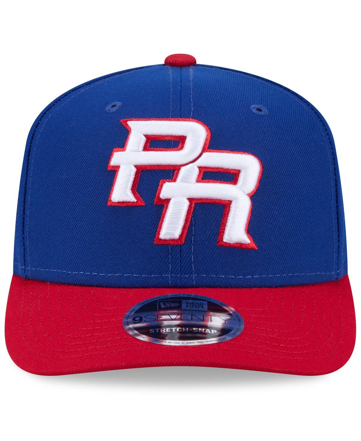New Era Men's Blue/Red Puerto Rico Baseball 2026 World Baseball Classic 9SEVENTY Adjustable Hat