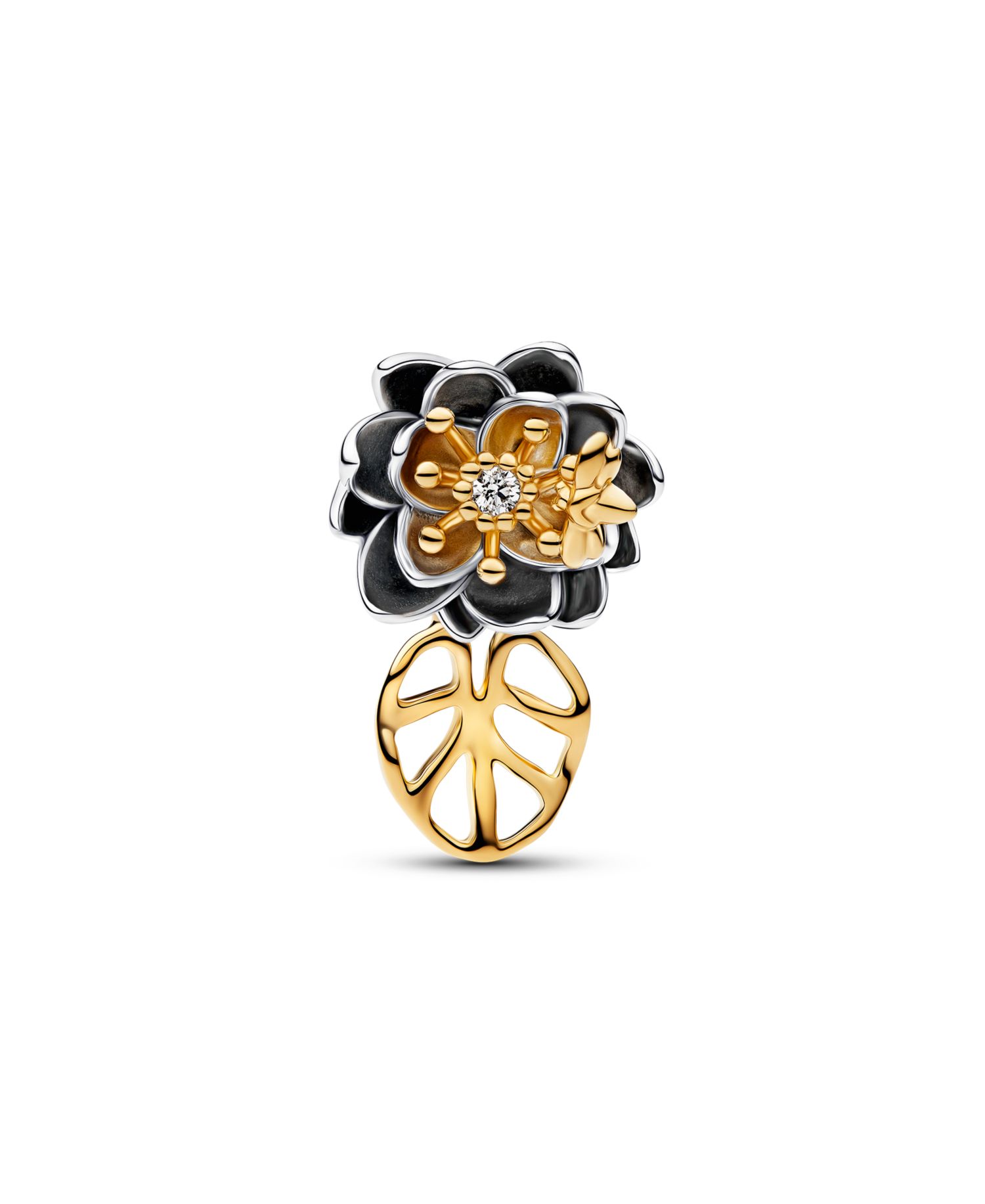Disney Princess Tiana Lotus Flower Lab-grown Diamond Charm