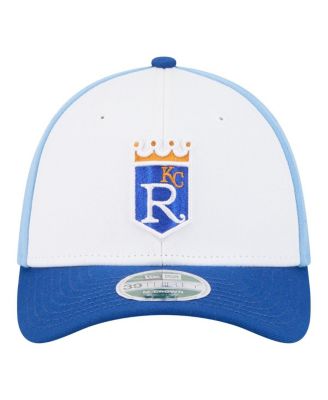 Men's White/Royal Kansas City Royals Player Replica 39THIRTY M-Crown Flex Hat