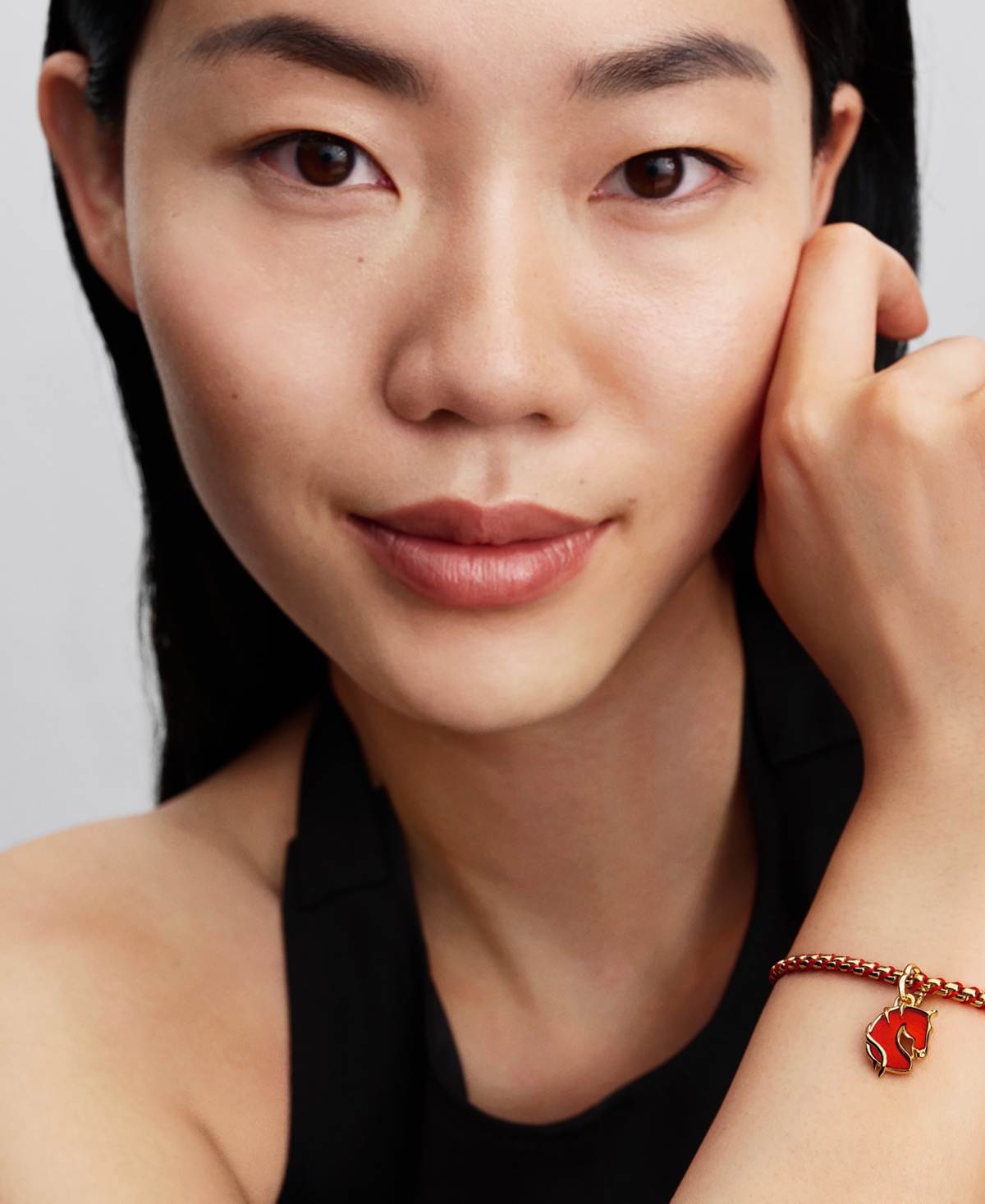 Pandora Red Fire Horse Murano Glass Dangle Charm