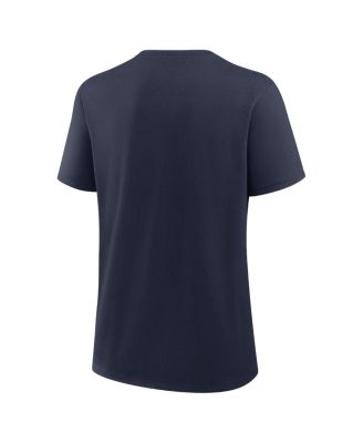 Women's Navy New England Patriots 2025 AFC Champions Helmet T-Shirt