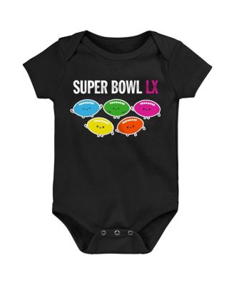 Baby Boys and Girls Black Super Bowl LX Football Squad Bodysuit