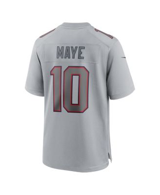 Men's Drake Maye Gray New England Patriots Atmosphere Fashion Game Jersey