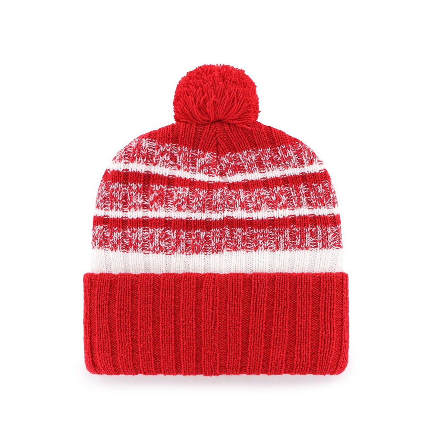 Мужская шапка '47 Brand Red Georgia Bulldogs Tavern Cuffed Knit Hat with Pom — фото 2
