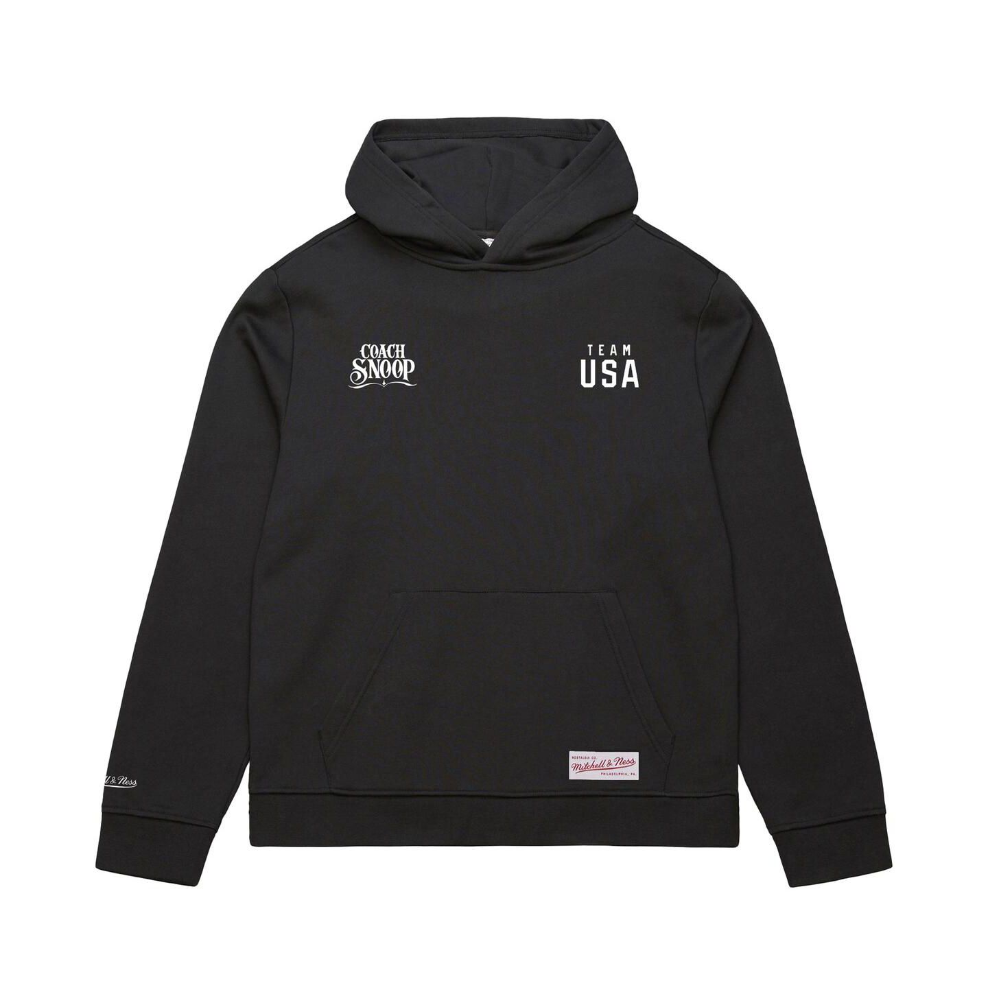 Мужское худи Mitchell & Ness Black Team USA Coach Snoop — фото 1