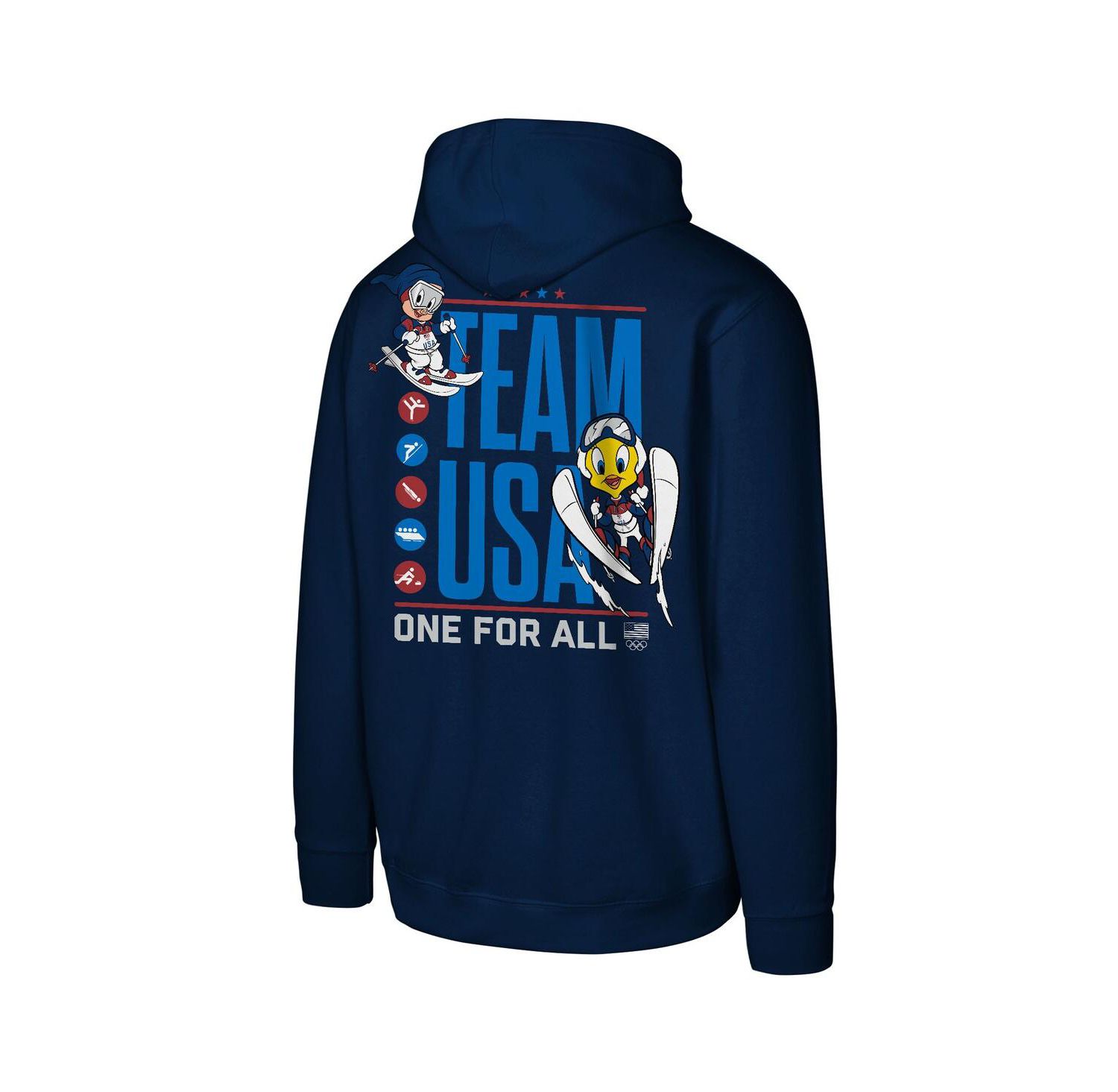 Big Boys and Girls Navy Team USA x Looney Tunes One for All Sport Hoodie