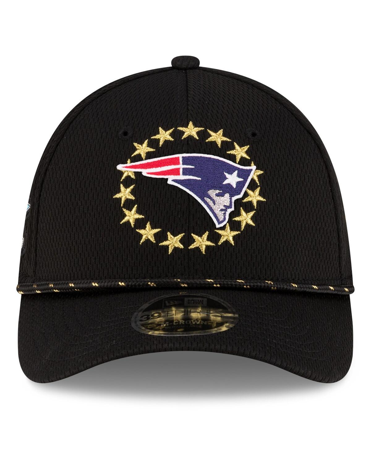 New Era Men's Black New England Patriots Super Bowl Lx 39THIRTY M-Crown Rope Flex Hat