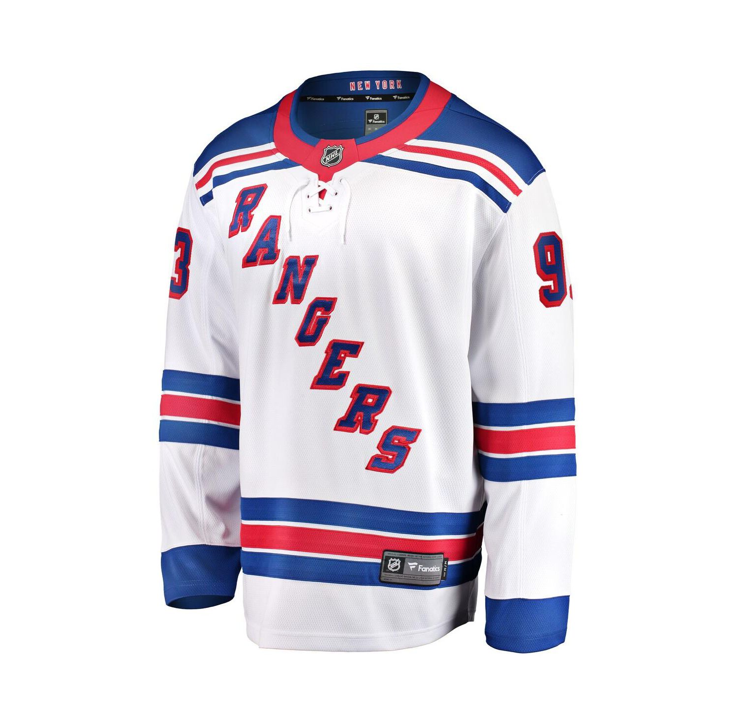 Men's Mika Zibanejad White New York Rangers Away Premier Breakaway Player Jersey