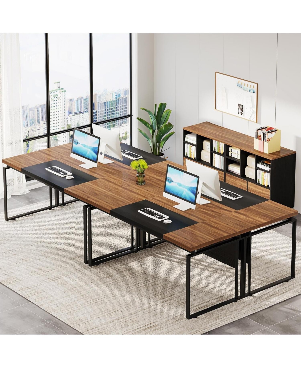 Tribesigns 63" Computer Desk Home Office Desk Writing Table for Workstation