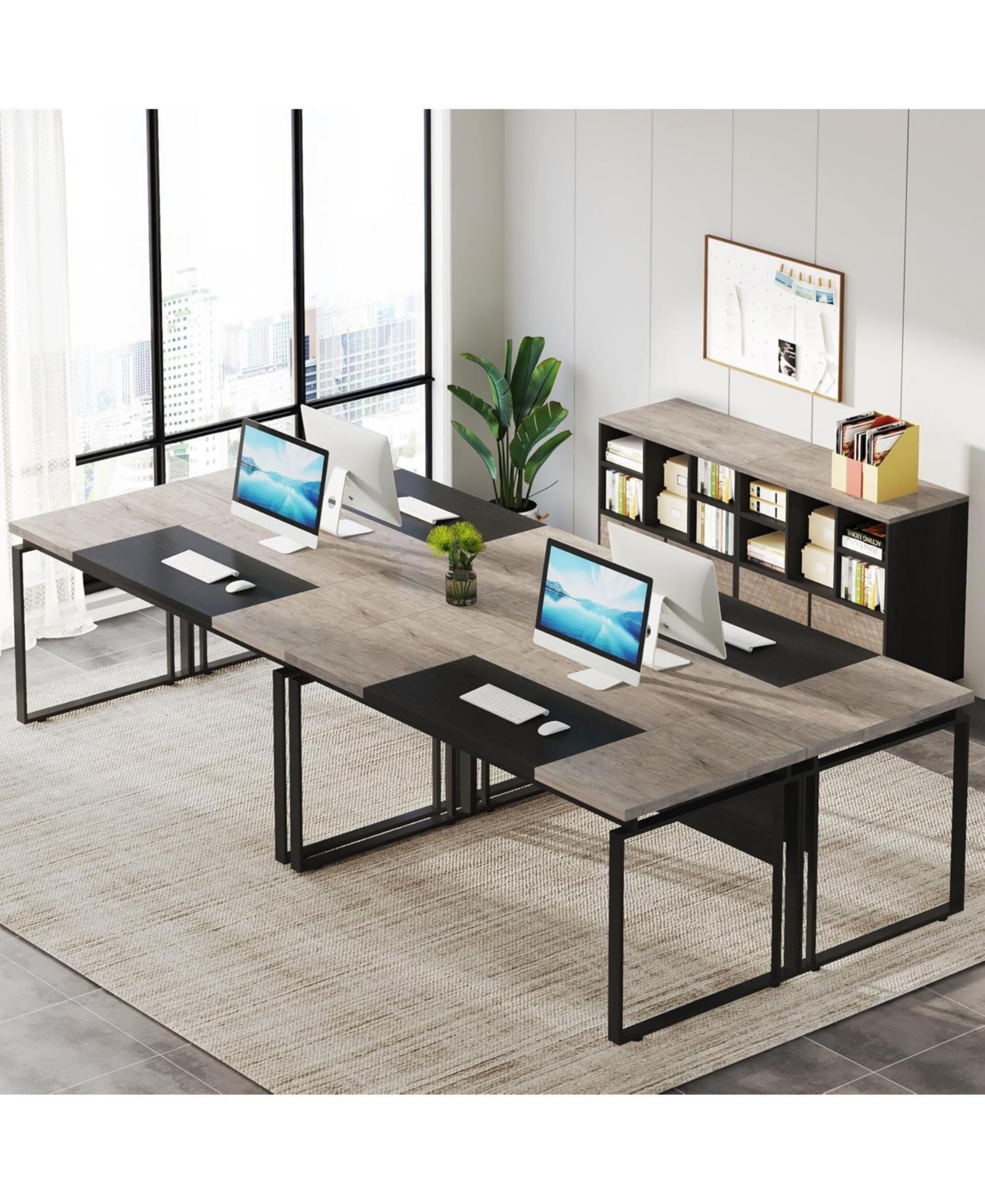 Tribesigns 63" Computer Desk Home Office Writing Table for Workstation