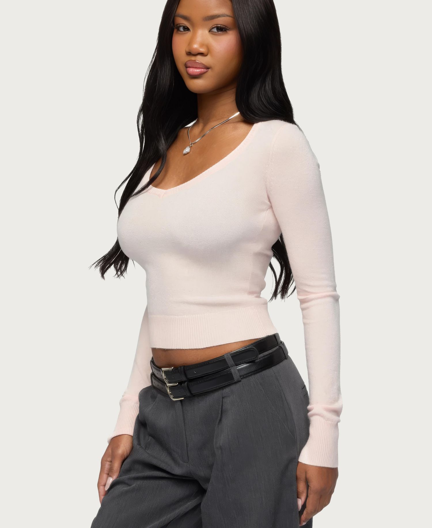 Women's Mercedes Knitted V Neck Sweaters