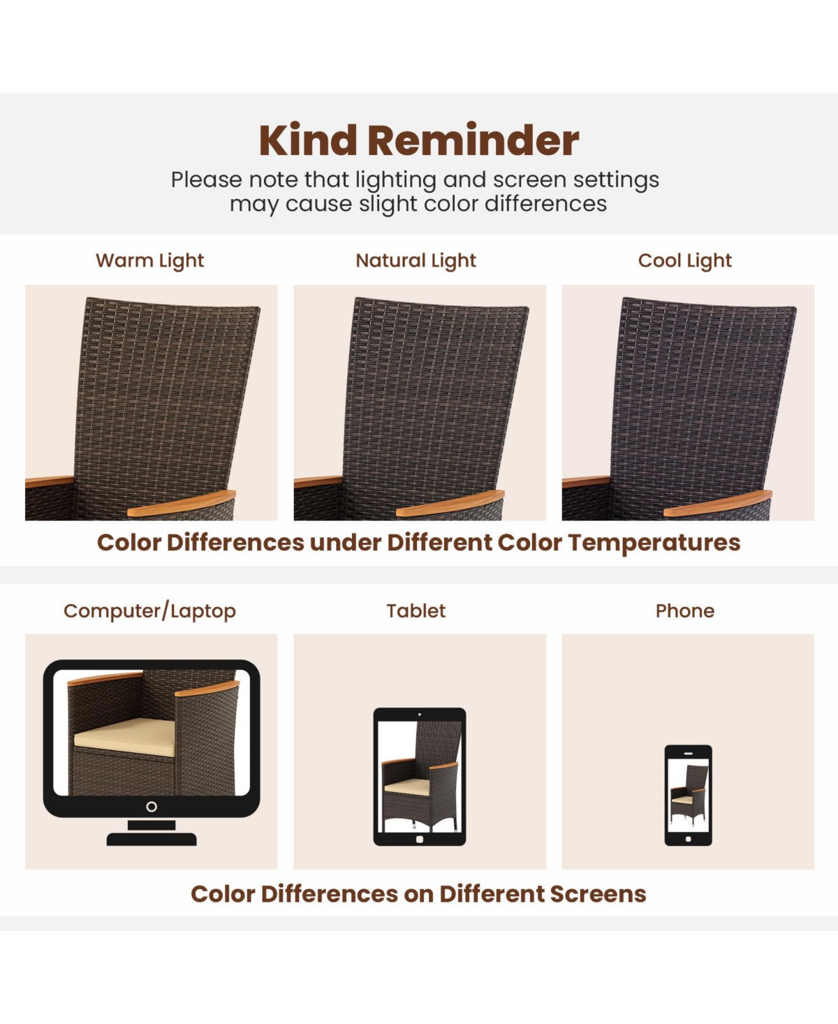 Gymax Patio Rattan Chairs 4 Pcs w/High Backrest & Acacia Wood Armrests Cushion