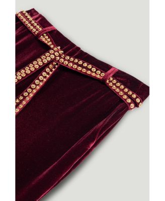 Women's Velvet Bootcut Trousers