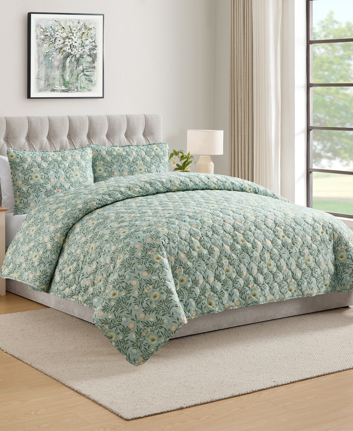 Vcny Home Mason Floral 3-Pc. Quilt Set