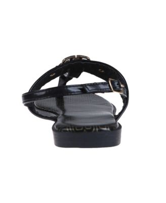 Women's Fashion with Double B Hardware and Repeat Logo Sock Lining Sandal