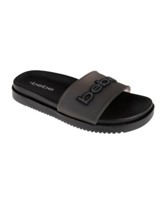Women's Sandal with Translucent Upper and Rubber Logo Patch
