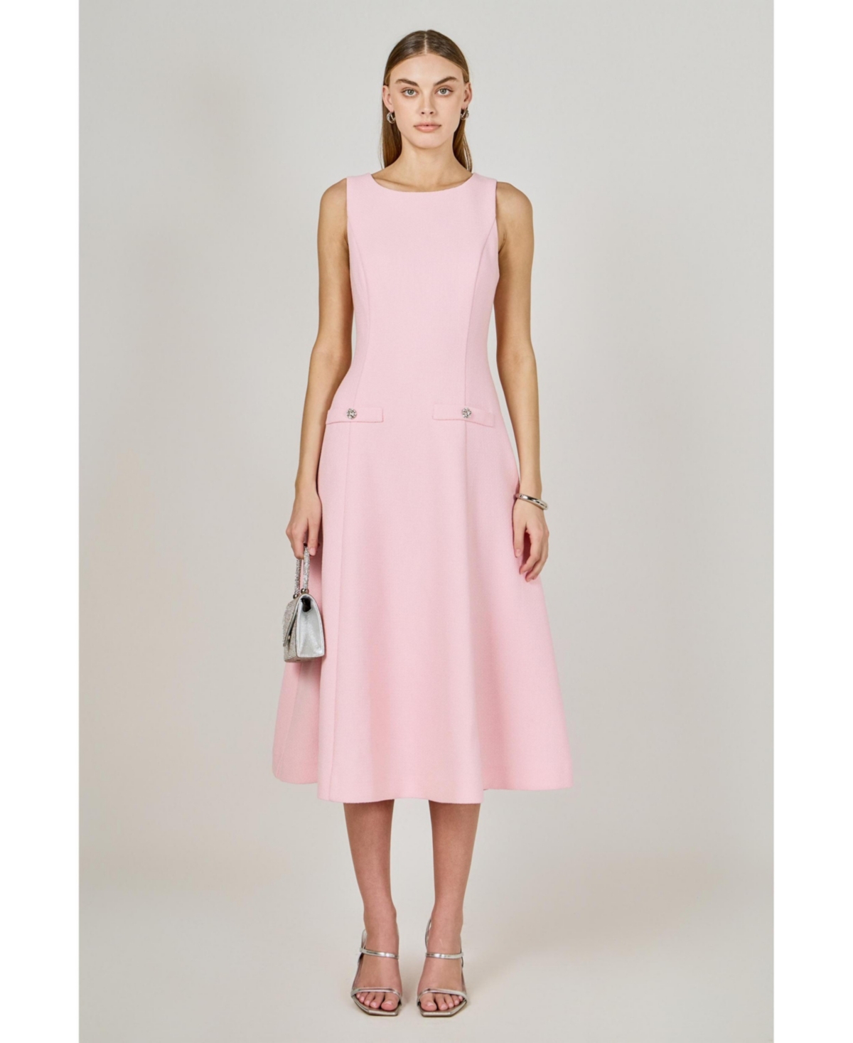 endless rose Women's Tweed Midi Dress