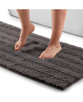 Soft Shaggy Microfiber Ultra Absorbent Bathroom Rug (47"x17")
