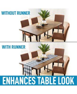 Thick Poly Cotton Buffalo Plaid Table Runners for Decor, Dining Table, Indoor & Outdoor (14"x72")