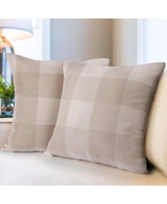 2 Pack Buffalo Plaid Throw Pillow Outdoor & Indoor Covers 16x16 inches