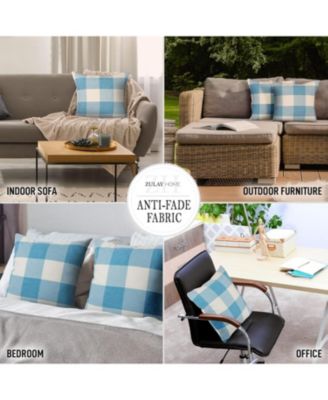 2 Pack Buffalo Plaid Throw Pillow Outdoor & Indoor Covers 16x16 inches