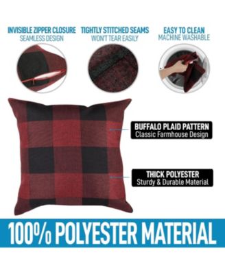 2 Pack Buffalo Plaid Throw Pillow Outdoor & Indoor Covers 16x16 inches