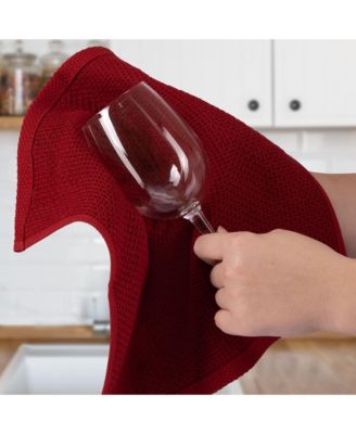 6 Pack 100% Cotton Waffle Weave - 12x12” Super Absorbent Dish Towels for Kitchen