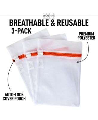 3 Pack Reusable Mesh Laundry Bags for Delicates  (3 Small)