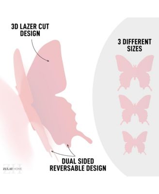 Removable DIY 3D Butterfly Wall Decorations (24pcs with 3 Different Sizes)