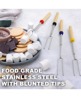 7 Pack Smores Extendable Sticks for Fire Pit - Perfect Smore Skewers & Hot Dog Forks for Campfires, Camping Essentials