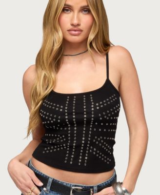 Women's Union Jack Grommet Tank Top