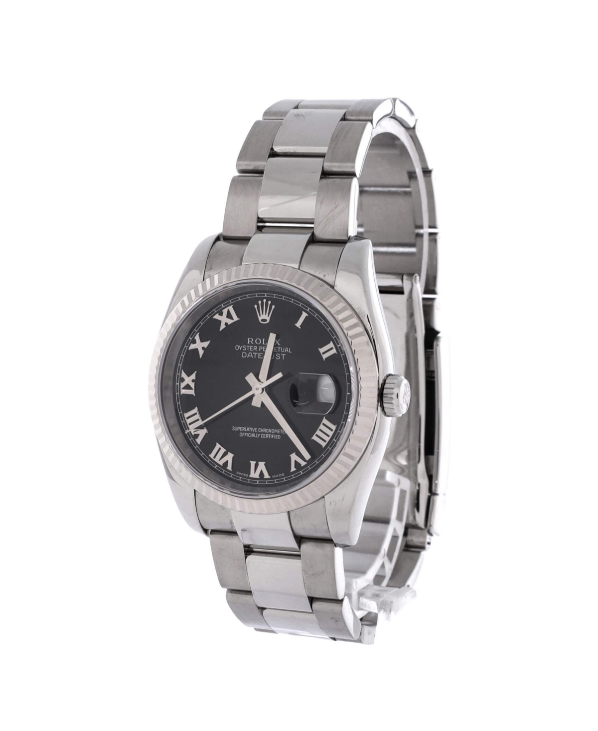 Pre-Owned Rolex Oyster Perpetual Datejust Automatic Watch in Stainless Steel and White Gold 36mm