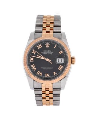 Oyster Perpetual Datejust Automatic Watch in Stainless Steel and Rose Gold 36mm