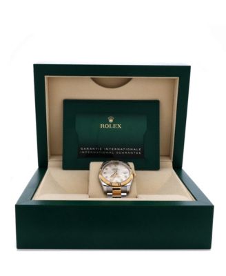 Oyster Perpetual Datejust Automatic Watch in Stainless Steel and Gold with Diamond Markers 36mm