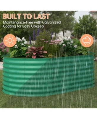6x3x2 ft Galvanized Metal Raised Garden Bed, 24" Tall Planter Box, Rust-Resistant Outdoor Garden, Patio & Balcony