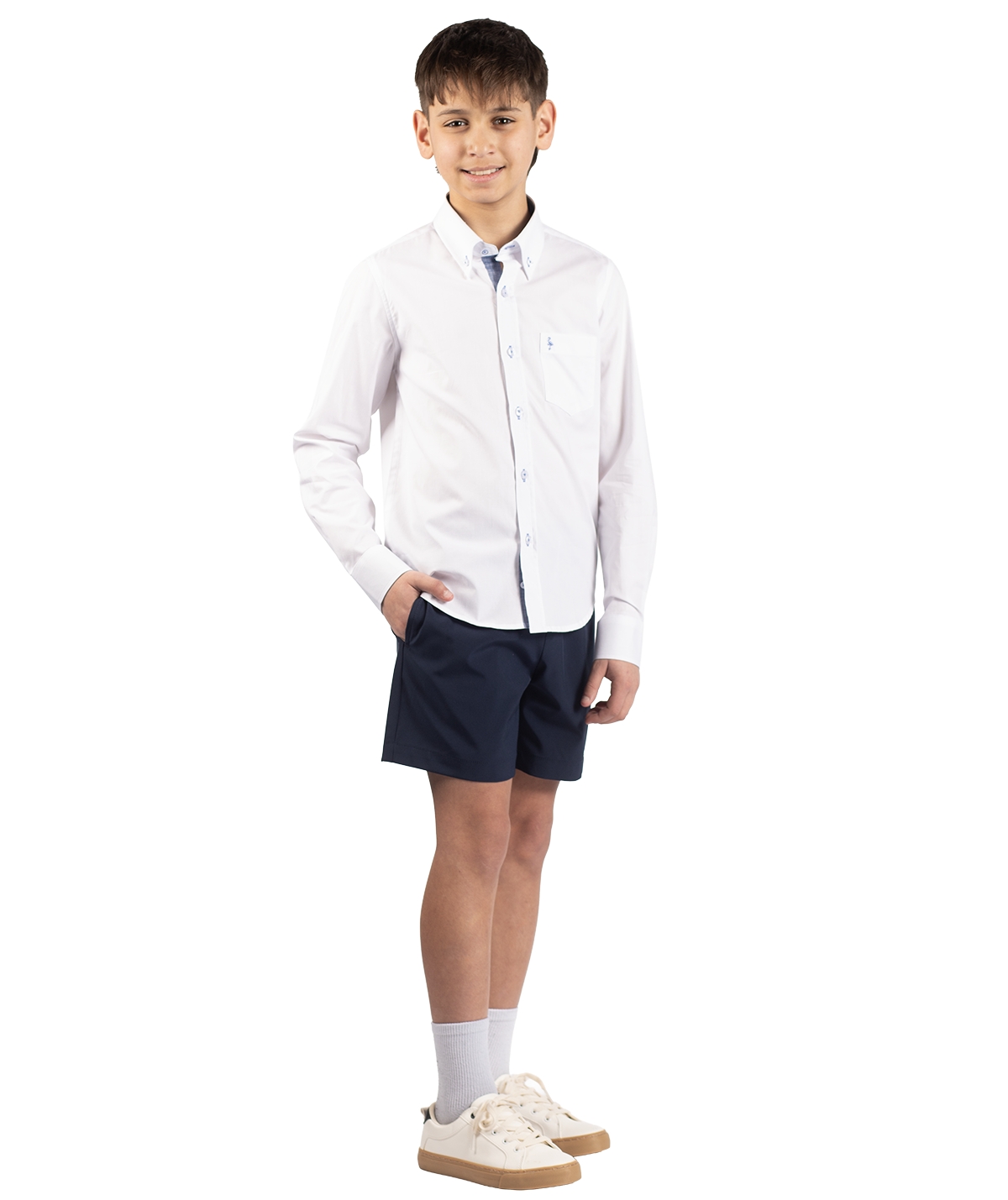 TailorByrd Big Boys Signature Oxford Long Sleeve Shirt